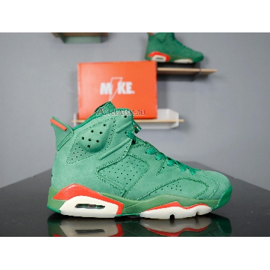 Air Jordan 6 Retro NRG Green Suede Gatorade AJ5986-335 Pine Green/Pine Green-Orange Blaze Sneakers