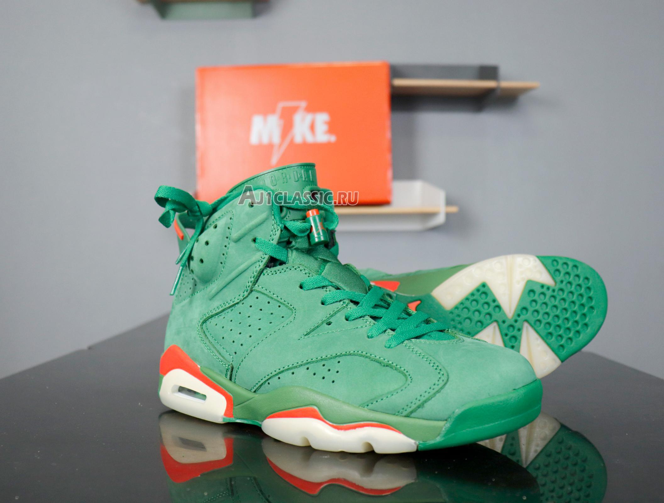 New Air Jordan 6 Retro NRG "Green Suede Gatorade" AJ5986-335 Shoes