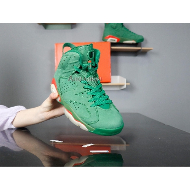 Air Jordan 6 Retro NRG Green Suede Gatorade AJ5986-335 Pine Green/Pine Green-Orange Blaze Sneakers