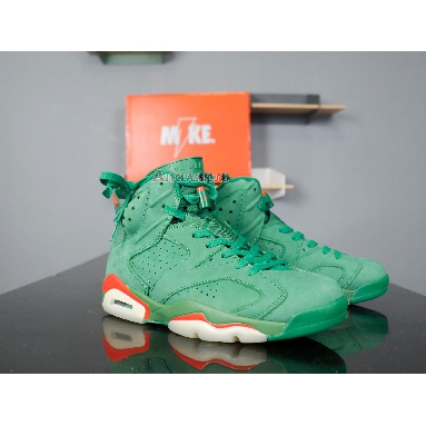 Air Jordan 6 Retro NRG Green Suede Gatorade AJ5986-335 Pine Green/Pine Green-Orange Blaze Sneakers