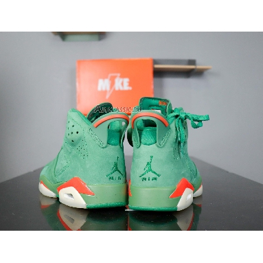 Air Jordan 6 Retro NRG Green Suede Gatorade AJ5986-335 Pine Green/Pine Green-Orange Blaze Sneakers