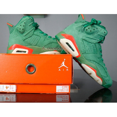 Air Jordan 6 Retro NRG Green Suede Gatorade AJ5986-335 Pine Green/Pine Green-Orange Blaze Mens Womens Shoes