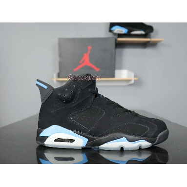 Air Jordan 6 Retro UNC 384664-006 Black/University Blue Mens Womens Shoes