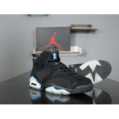 Air Jordan 6 Retro UNC 384664-006 Black/University Blue Mens Womens Shoes