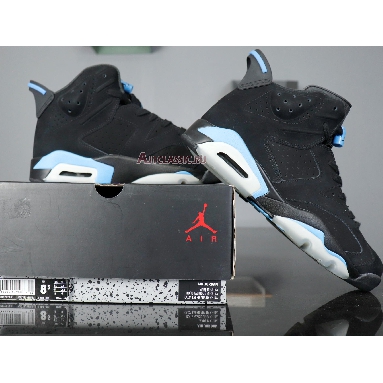 Air Jordan 6 Retro UNC 384664-006 Black/University Blue Sneakers