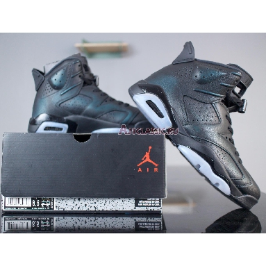 Air Jordan 6 Retro All Star Chameleon 907961-015 Black/Metallic Silver-Black Sneakers