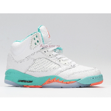 Air Jordan 5 Retro Light Aqua 440892-100 Crimson Pule/Light Aqua-Black Sneakers