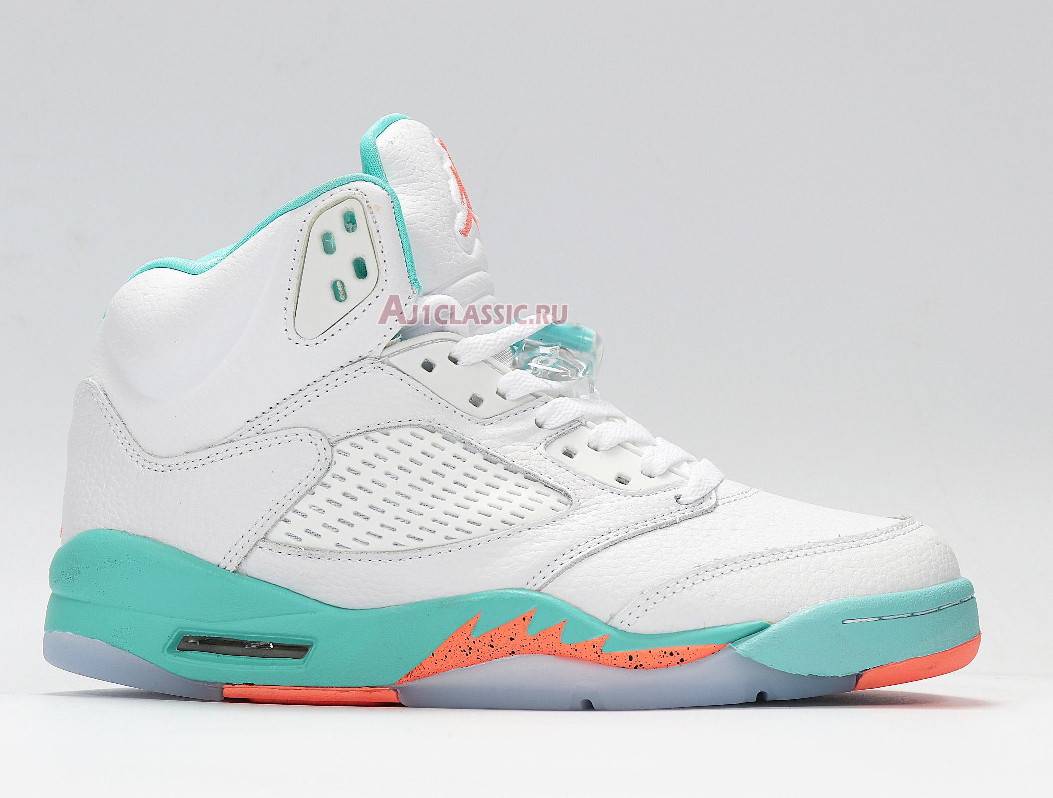 New Air Jordan 5 Retro "Light Aqua" 440892-100 Shoes