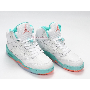 Air Jordan 5 Retro Light Aqua 440892-100 Crimson Pule/Light Aqua-Black Sneakers