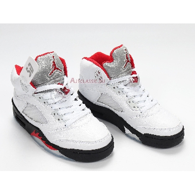 Air Jordan 5 Retro Fire Red 2020 DA1911-102 White/Fire Red-Black Mens Womens Shoes