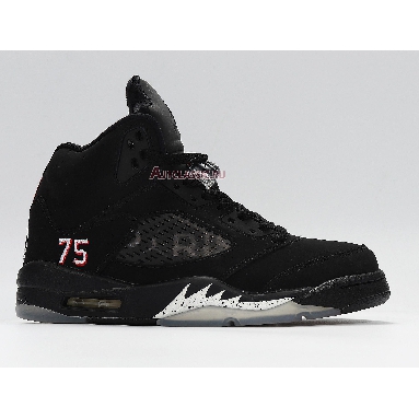 Paris Saint-Germain x Air Jordan 5 Retro Paris Saint-Germain AV9175-001 Black/White-Challenge Red Mens Womens Shoes