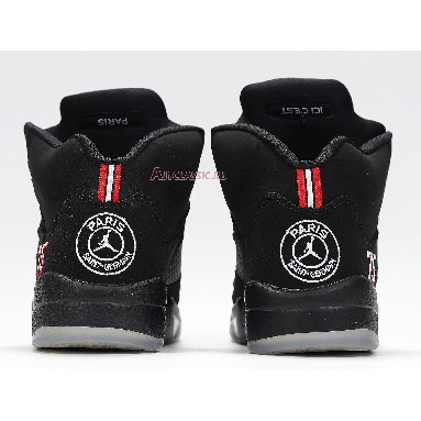 Paris Saint-Germain x Air Jordan 5 Retro Paris Saint-Germain AV9175-001 Black/White-Challenge Red Mens Womens Shoes