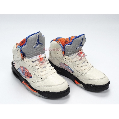 Air Jordan 5 Retro International Flight 136027-148 Sail/Orange Peel-Black-Hyper Royal Sneakers