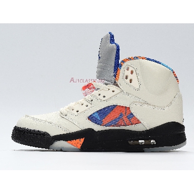 Air Jordan 5 Retro International Flight 136027-148 Sail/Orange Peel-Black-Hyper Royal Sneakers