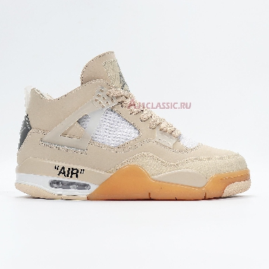 Off-White x Air Jordan 4 SP Sail CZ5567-100 Sail/Muslin-White-Black Mens Womens Shoes