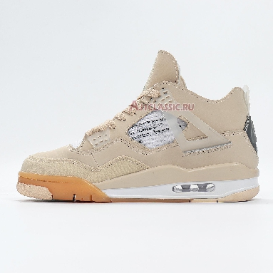 Off-White x Air Jordan 4 SP Sail CZ5567-100 Sail/Muslin-White-Black Mens Womens Shoes