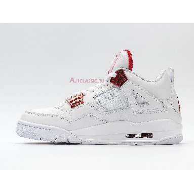 Air Jordan 4 Retro Red Metallic CT8527-112 White/University Red-Metallic Silver Sneakers