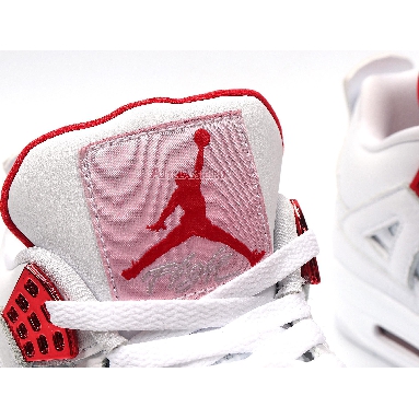 Air Jordan 4 Retro Red Metallic CT8527-112 White/University Red-Metallic Silver Mens Womens Shoes