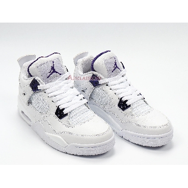 Air Jordan 4 Retro Purple Metallic 408452-115 White/Metallic Silver/Court Purple Sneakers