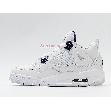 Air Jordan 4 Retro Purple Metallic 408452-115 White/Metallic Silver/Court Purple Sneakers