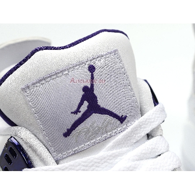 Air Jordan 4 Retro Purple Metallic 408452-115 White/Metallic Silver/Court Purple Sneakers