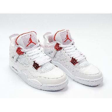 Air Jordan 4 Retro Orange Metallic CT8527-118 White/Total Orange/Metallic Silver Sneakers