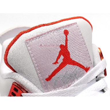 Air Jordan 4 Retro Orange Metallic CT8527-118 White/Total Orange/Metallic Silver Mens Womens Shoes