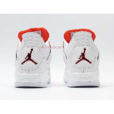 Air Jordan 4 Retro Orange Metallic CT8527-118 White/Total Orange/Metallic Silver Sneakers