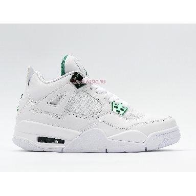 Air Jordan 4 Retro Green Metallic CT8527-113 White/Pine Green/Metallic Silver Mens Womens Shoes