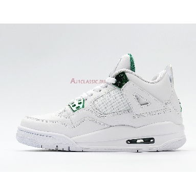 Air Jordan 4 Retro Green Metallic CT8527-113 White/Pine Green/Metallic Silver Mens Womens Shoes