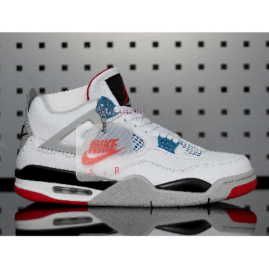 Air Jordan 4 Retro SE What The 4 CI1184-146 White/Fire Red-Tech Grey-Military Blue Sneakers