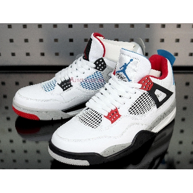 Air Jordan 4 Retro SE What The 4 CI1184-146 White/Fire Red-Tech Grey-Military Blue Sneakers