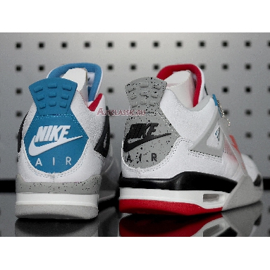 Air Jordan 4 Retro SE What The 4 CI1184-146 White/Fire Red-Tech Grey-Military Blue Sneakers