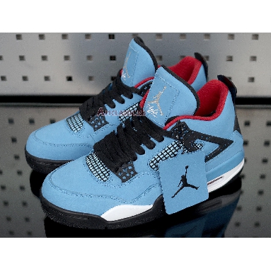 Travis Scott x Air Jordan 4 Retro Cactus Jack 308497-406 University Blue/Varsity Red-Black Mens Womens Shoes