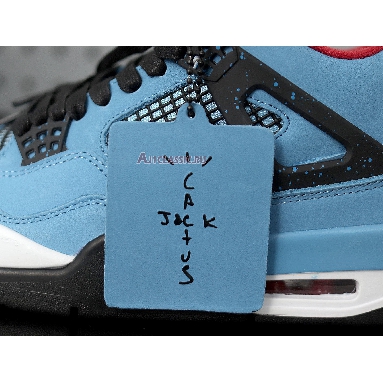 Travis Scott x Air Jordan 4 Retro Cactus Jack 308497-406 University Blue/Varsity Red-Black Mens Womens Shoes