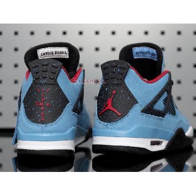 Travis Scott x Air Jordan 4 Retro Cactus Jack 308497-406 University Blue/Varsity Red-Black Mens Womens Shoes