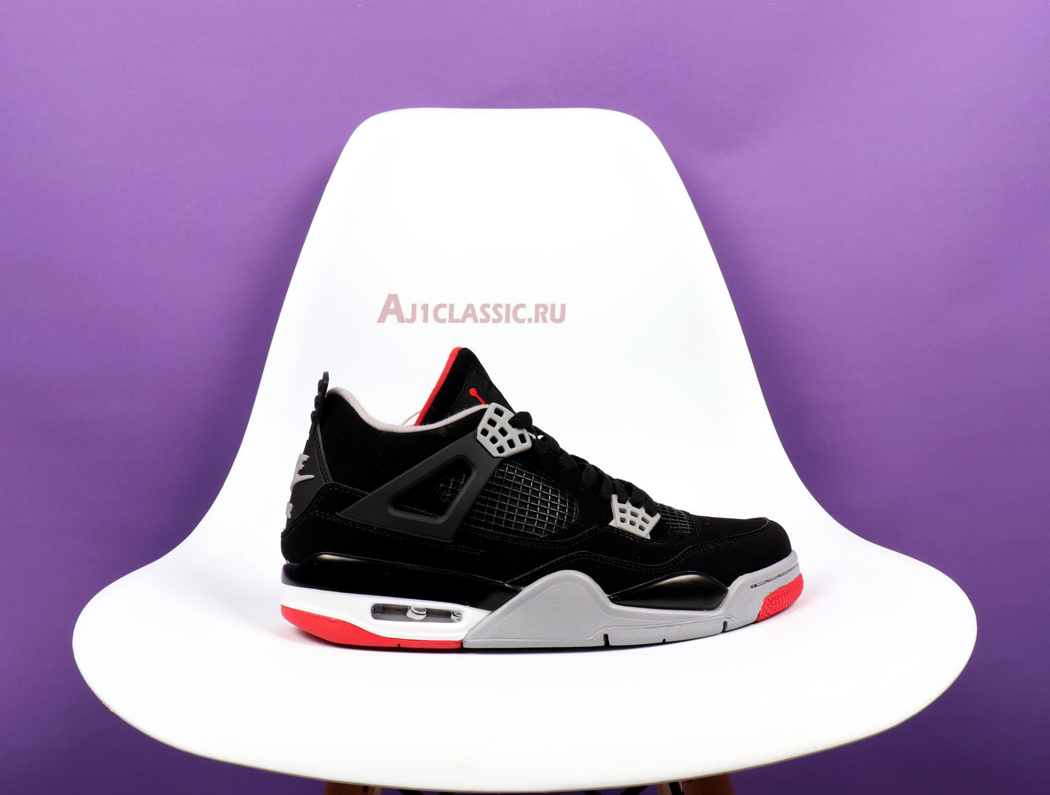 New Air Jordan 4 Retro OG "Bred" 2019 308497-060 Shoes