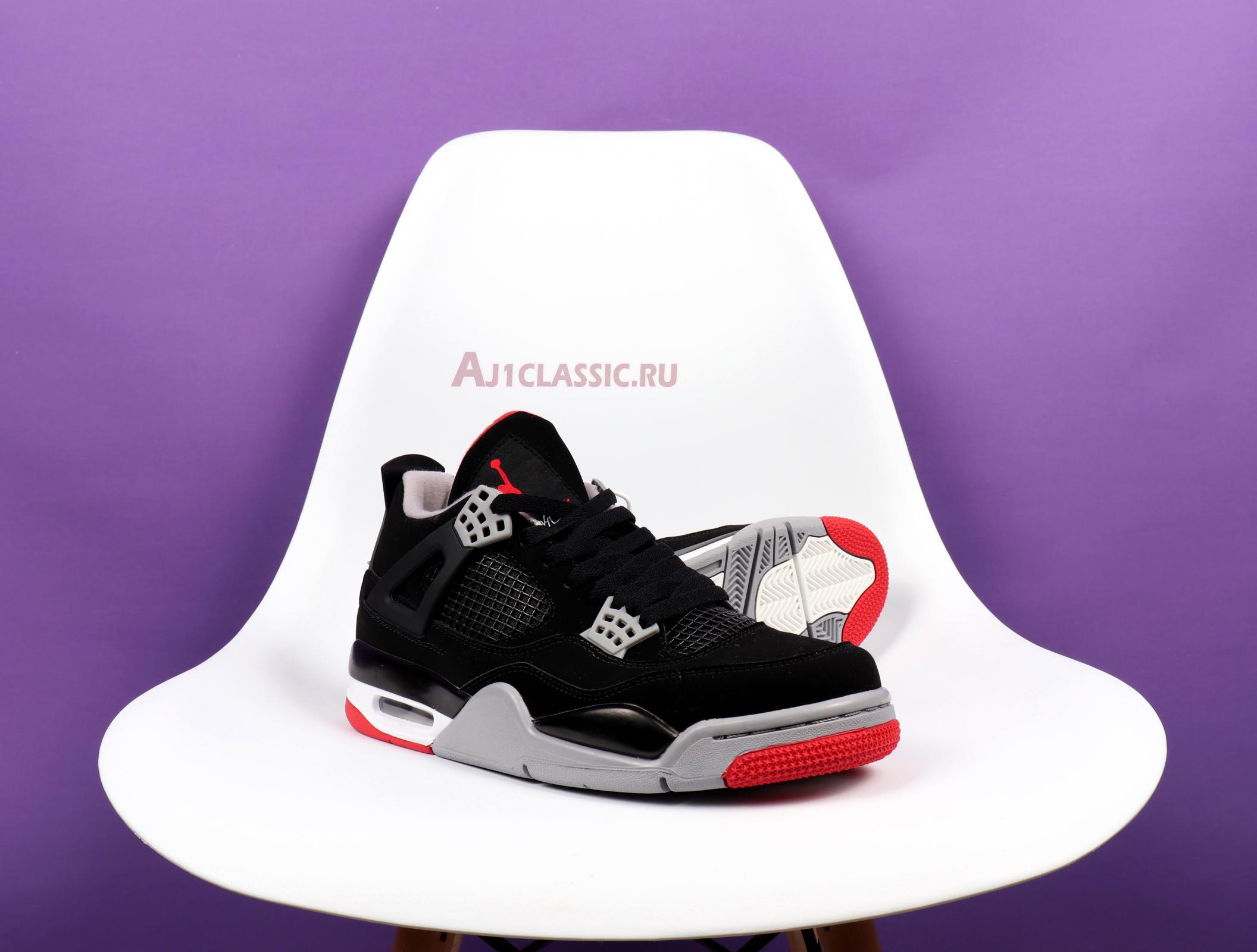 New Air Jordan 4 Retro OG "Bred" 2019 308497-060 Shoes