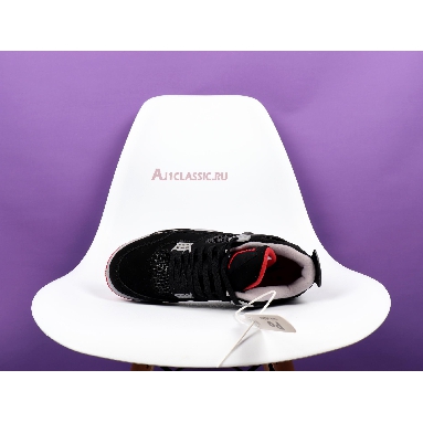 Air Jordan 4 Retro OG Bred 2019 308497-060 Black/Cement Grey-Summit White-Fire Red Sneakers