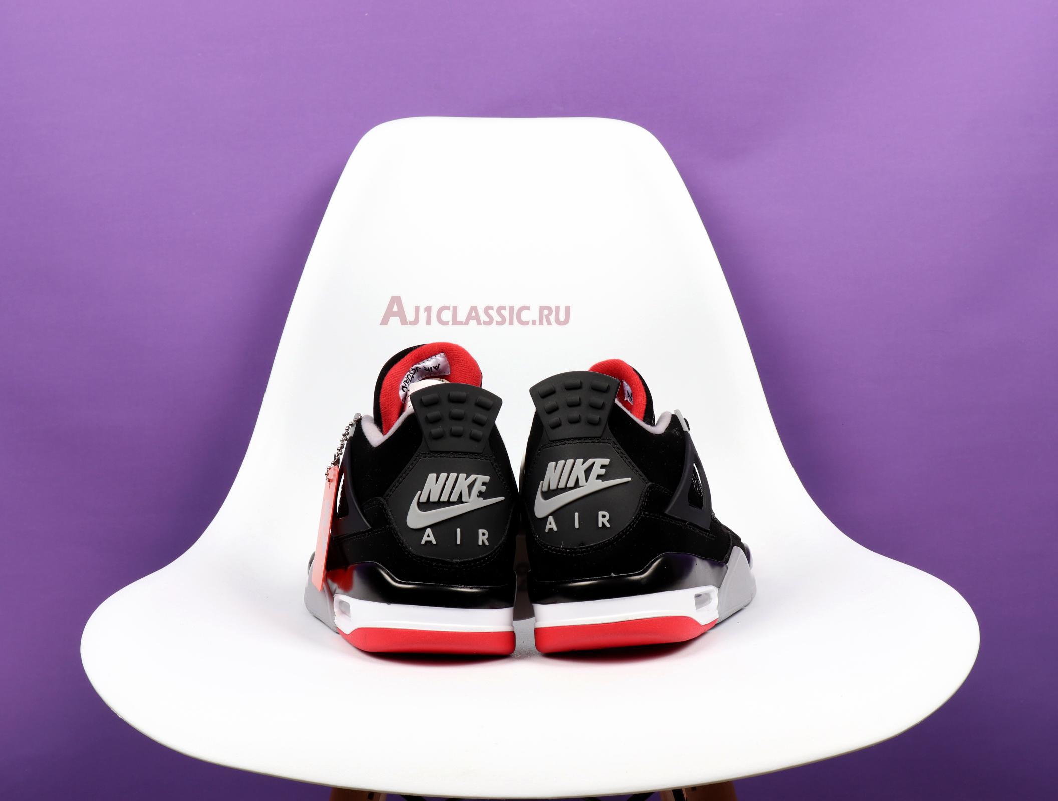 New Air Jordan 4 Retro OG "Bred" 2019 308497-060 Shoes