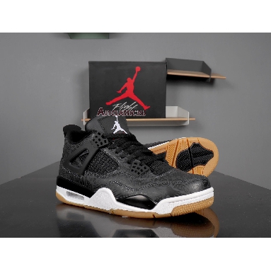 Air Jordan 4 Retro Laser CI1184-001 Black/White-Gum Light Brown Sneakers