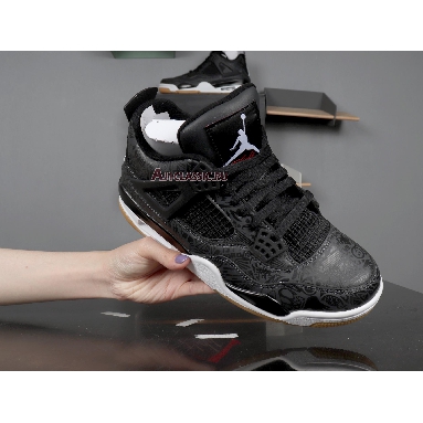 Air Jordan 4 Retro Laser CI1184-001 Black/White-Gum Light Brown Sneakers