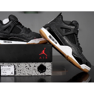 Air Jordan 4 Retro Laser CI1184-001 Black/White-Gum Light Brown Sneakers