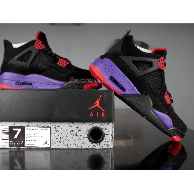 Air Jordan 4 Retro NRG Raptors AQ3816-065 Black/University Red-Court Purple​ Sneakers