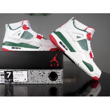 Air Jordan 4 Retro NRG Do The Right Thing AQ3816-163 White/Gorge Green-Varsity Red Sneakers