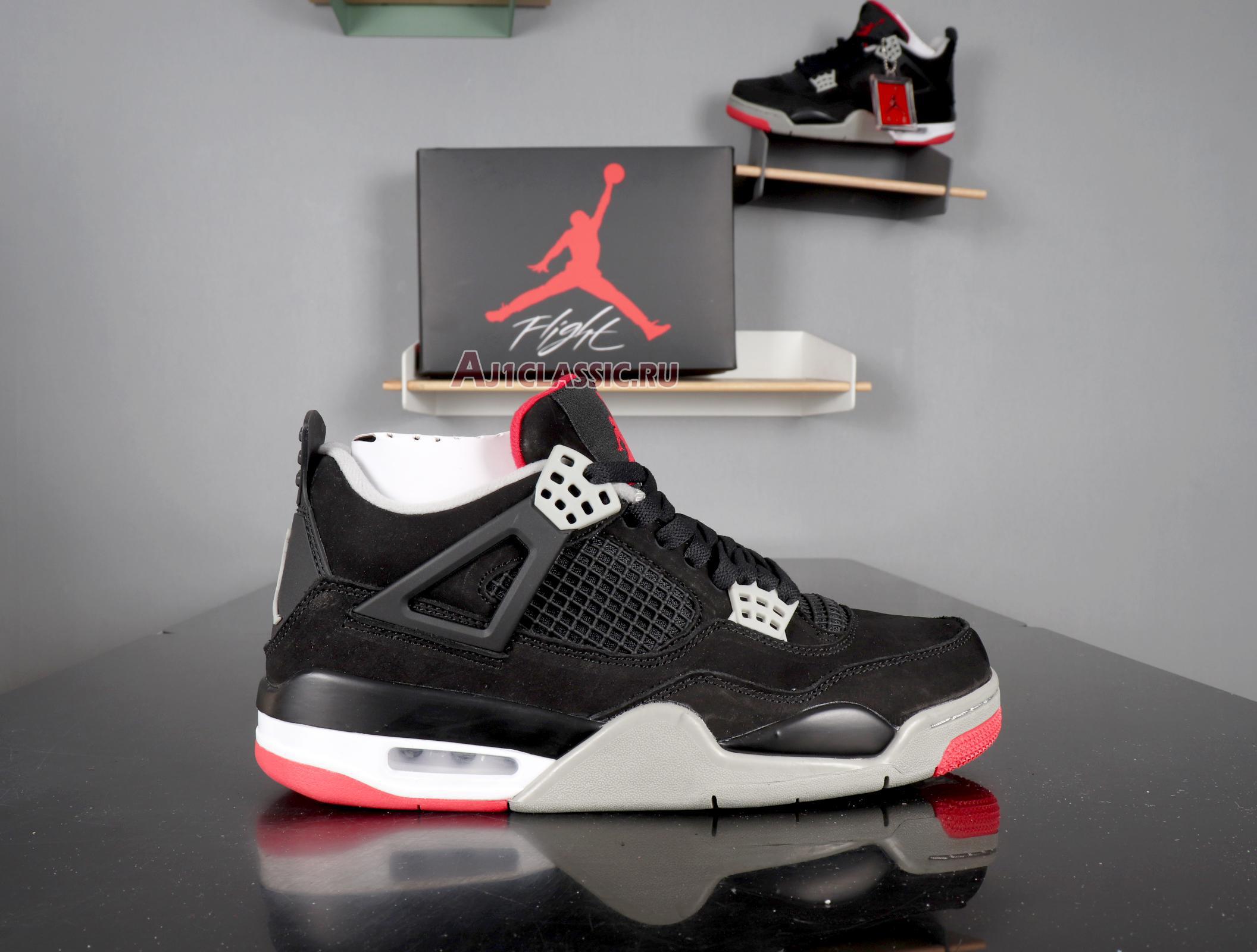 New Air Jordan 4 Retro "Bred" 2012 308497-089 Shoes