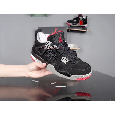 Air Jordan 4 Retro Bred 2012 308497-089 Black/Tech Grey-Black Sneakers