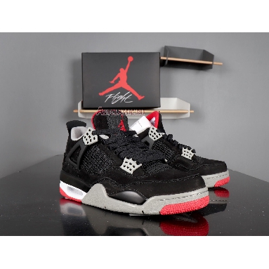 Air Jordan 4 Retro Bred 2012 308497-089 Black/Tech Grey-Black Sneakers