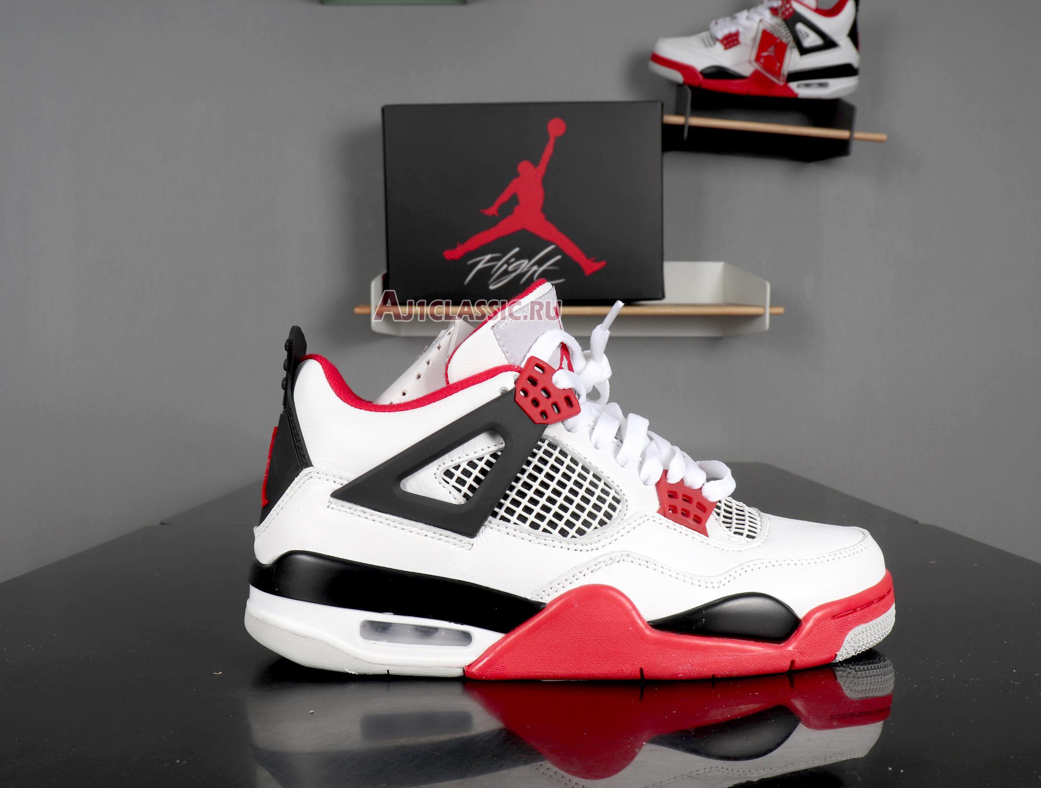 New Air Jordan 4 Retro "Fire Red" 2012 308497-110 Shoes