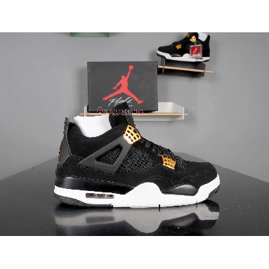 Air Jordan 4 Retro Royalty 308497-032 Black/Metallic Gold-White Sneakers